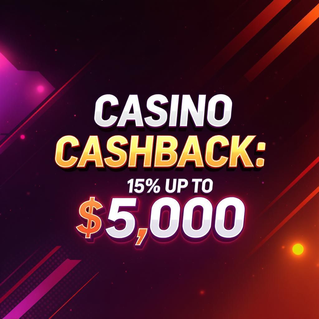 Casino Cashback: 15% up to $5,000